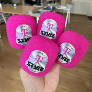 Branding mikrofonů s logem T-Style (T-Mobile) vyrobený pro promo akce